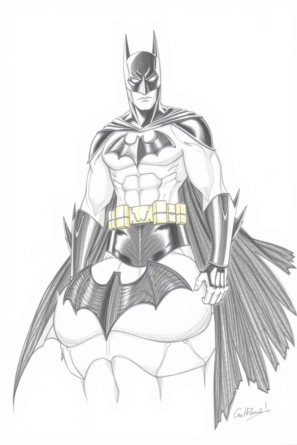 Batman in a Different Costume Drawing