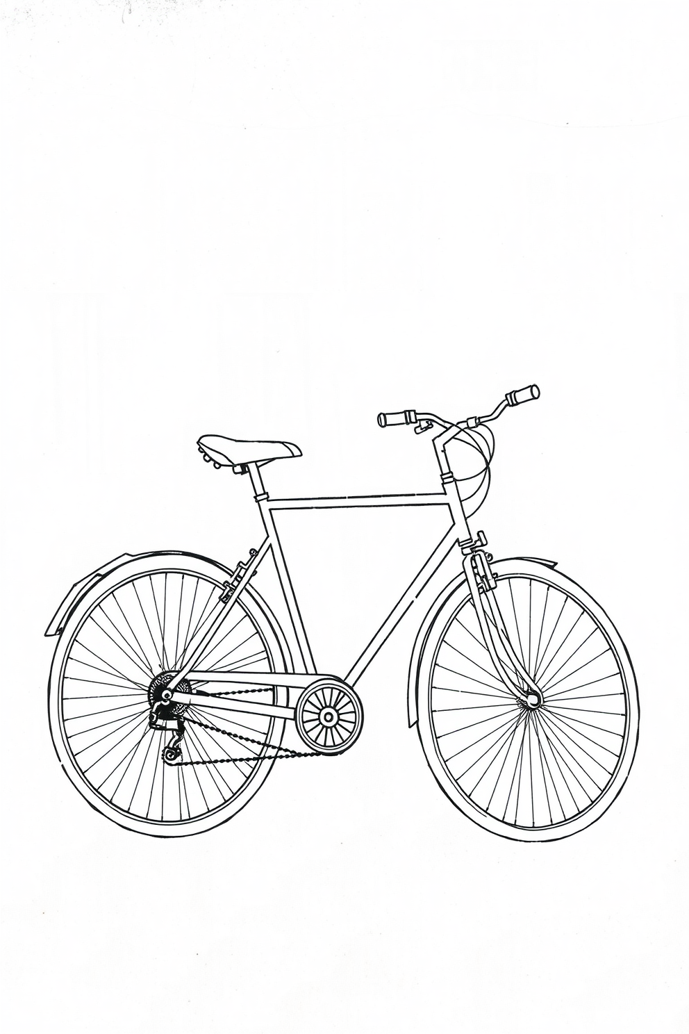 Bicycle line drawing