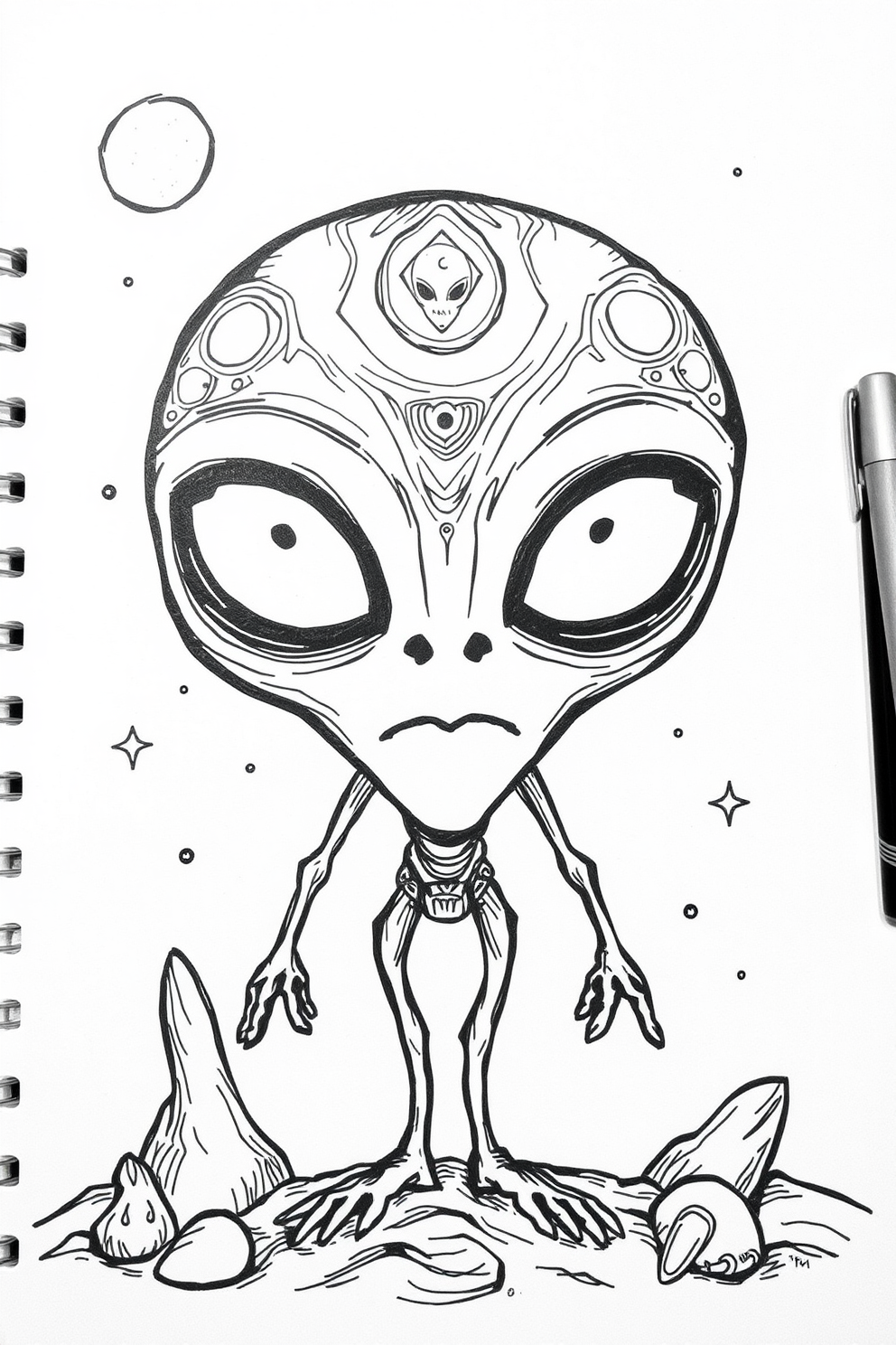 12+ Alien Drawing Ideas: Various Styles & Skill Levels