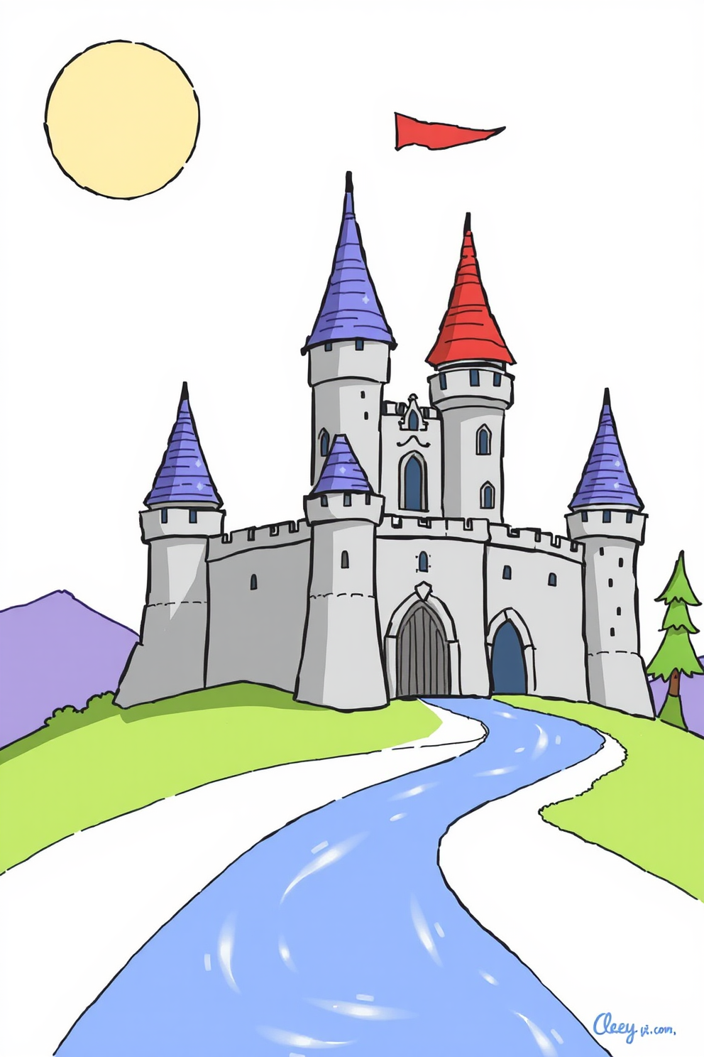 Cartoon Castle Drawing