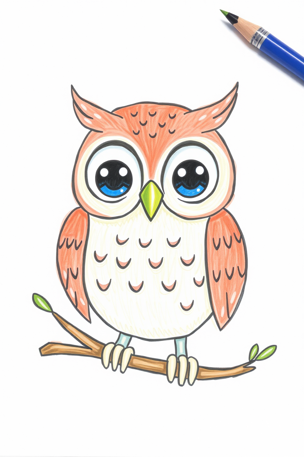 Cartoon Owl Drawing