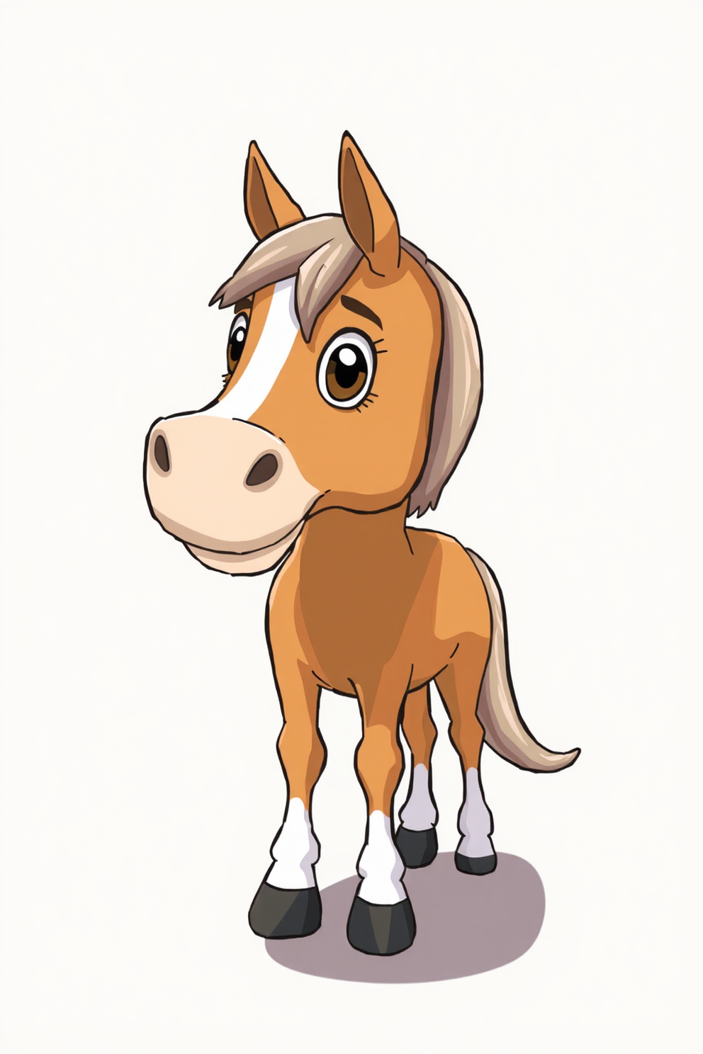 Cartoon horse drawing