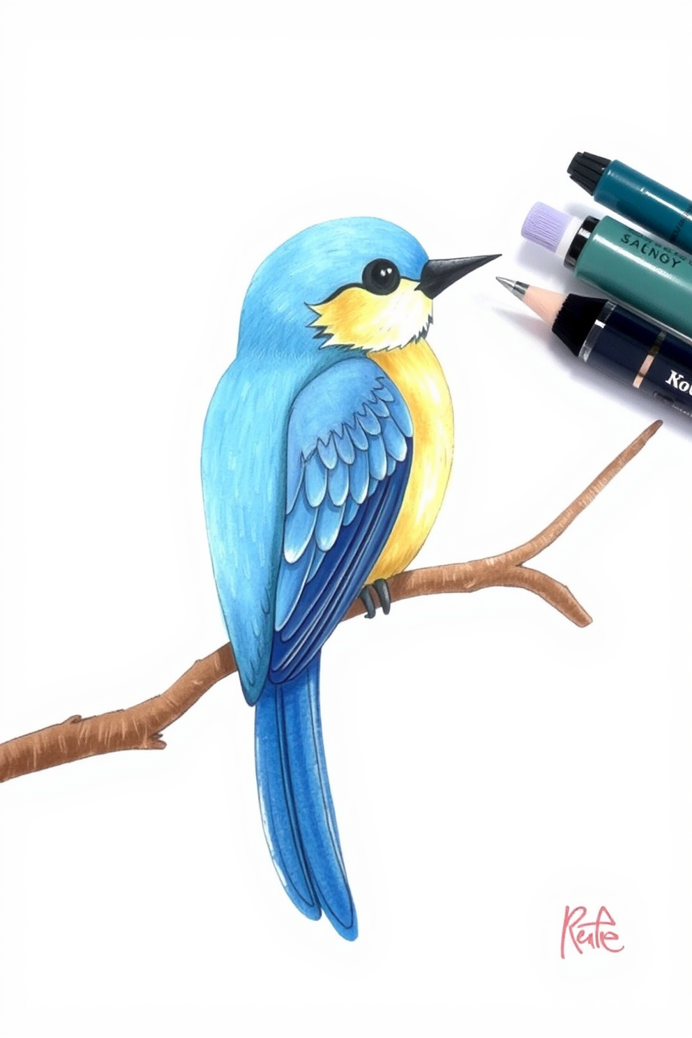 Charming Bird Drawing