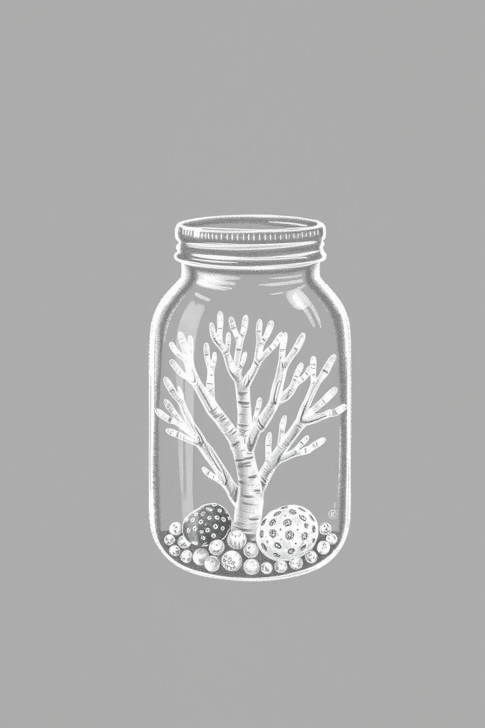 Coral in a Jar Drawing