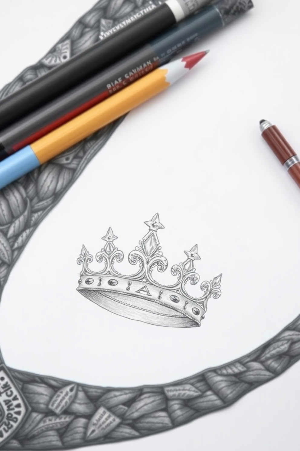 Crown in Nature Drawing