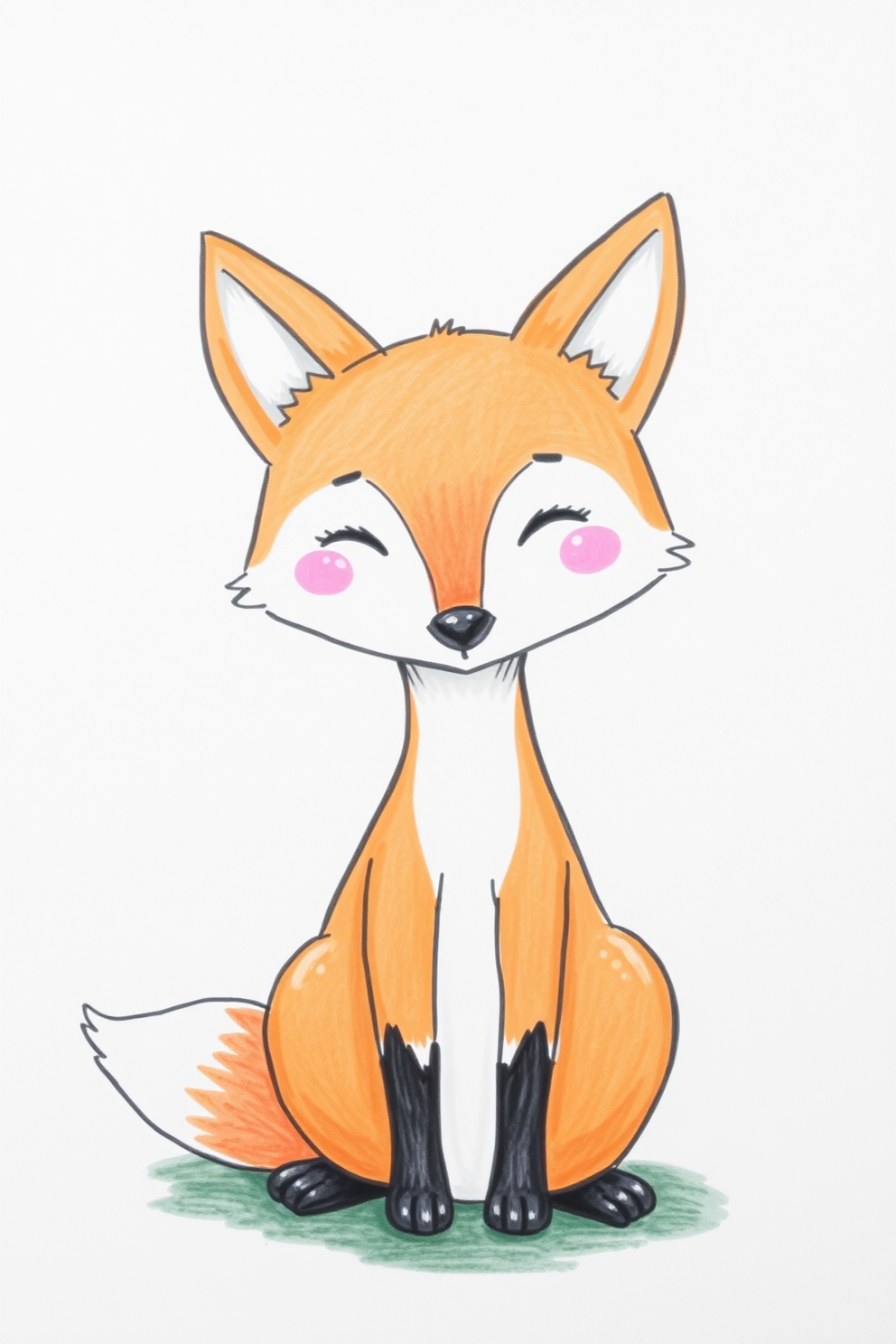 Cute Fox Drawing