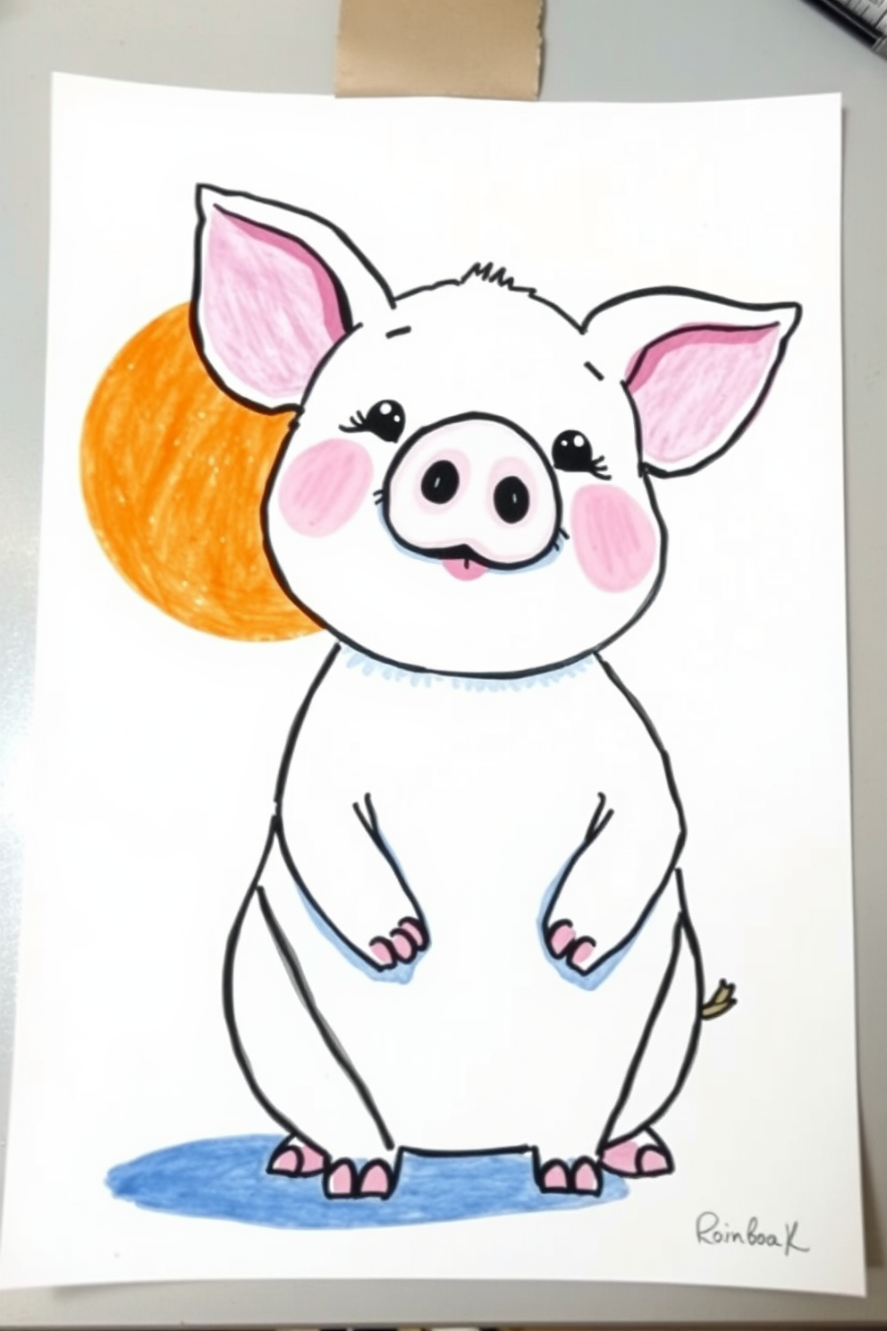 Cute Pig Drawing