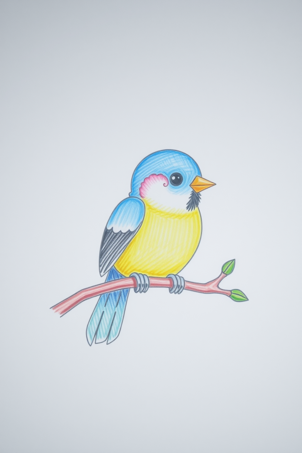 Cute bird drawing