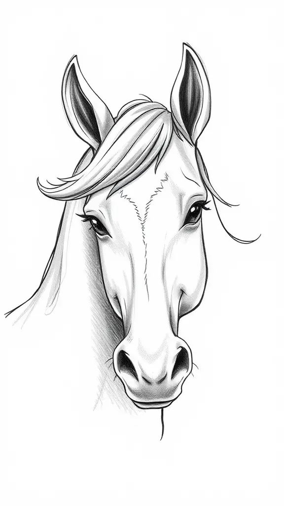 Cute horse drawing