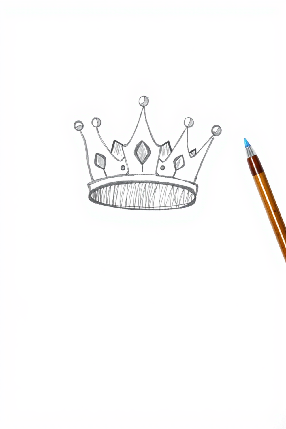 Doodle Crown Drawing