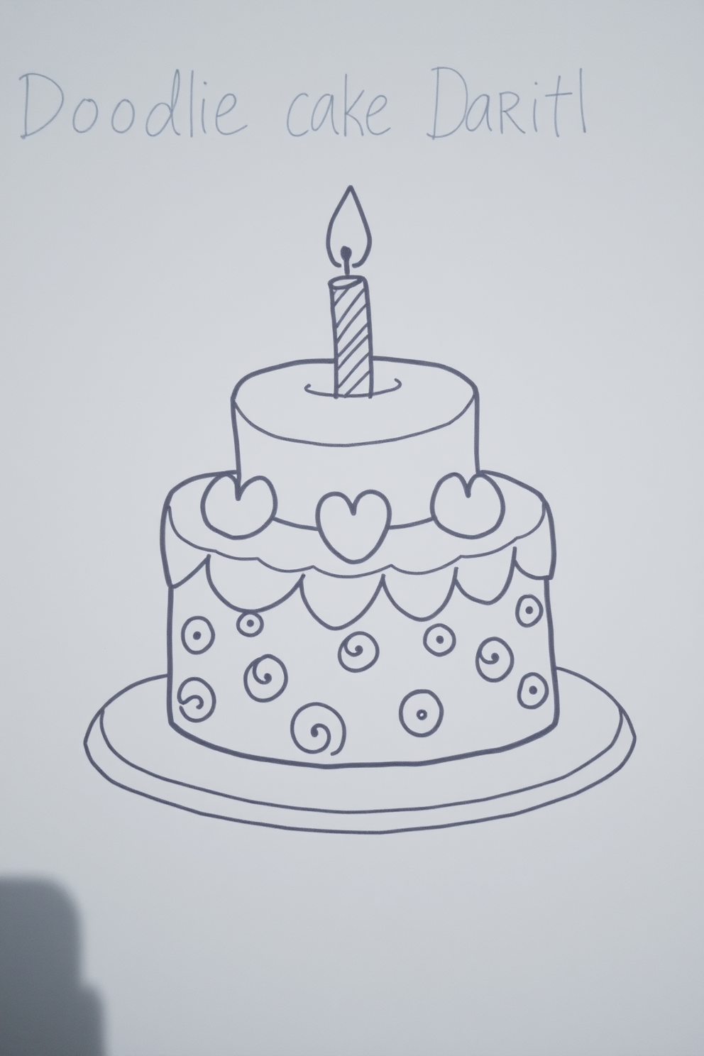 Doodle cake drawing