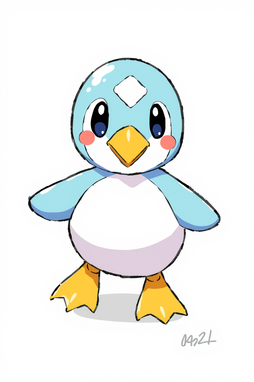 Easy Piplup drawing