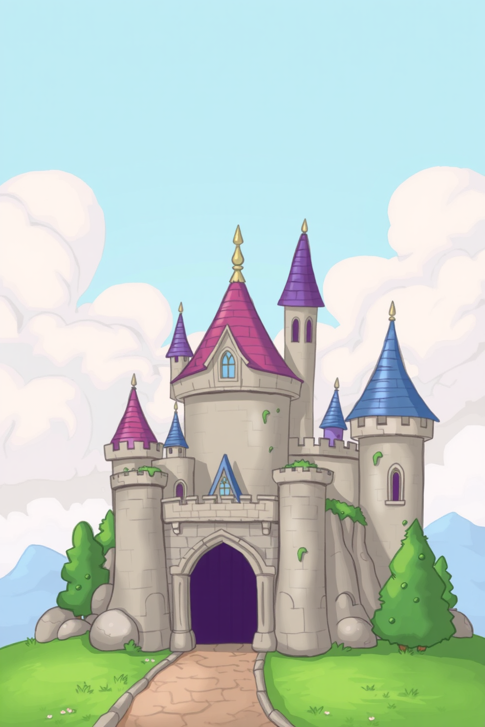 Fantasy Castle Drawing