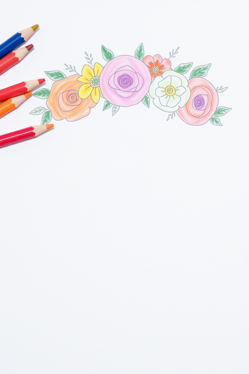 Floral Crown Drawing