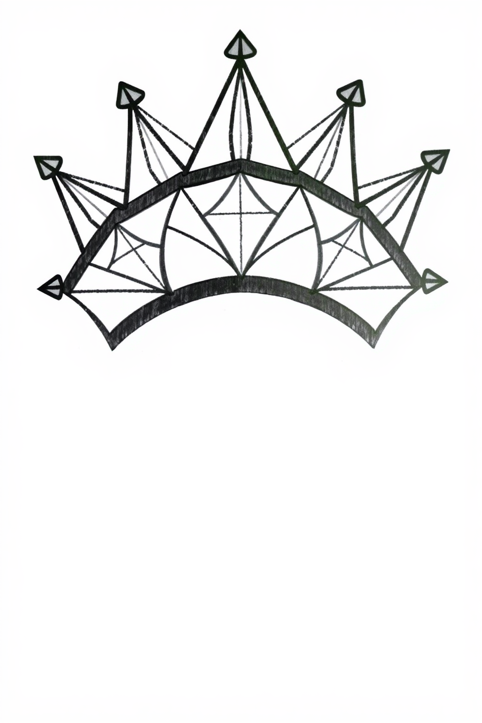 Geometric Crown Drawing