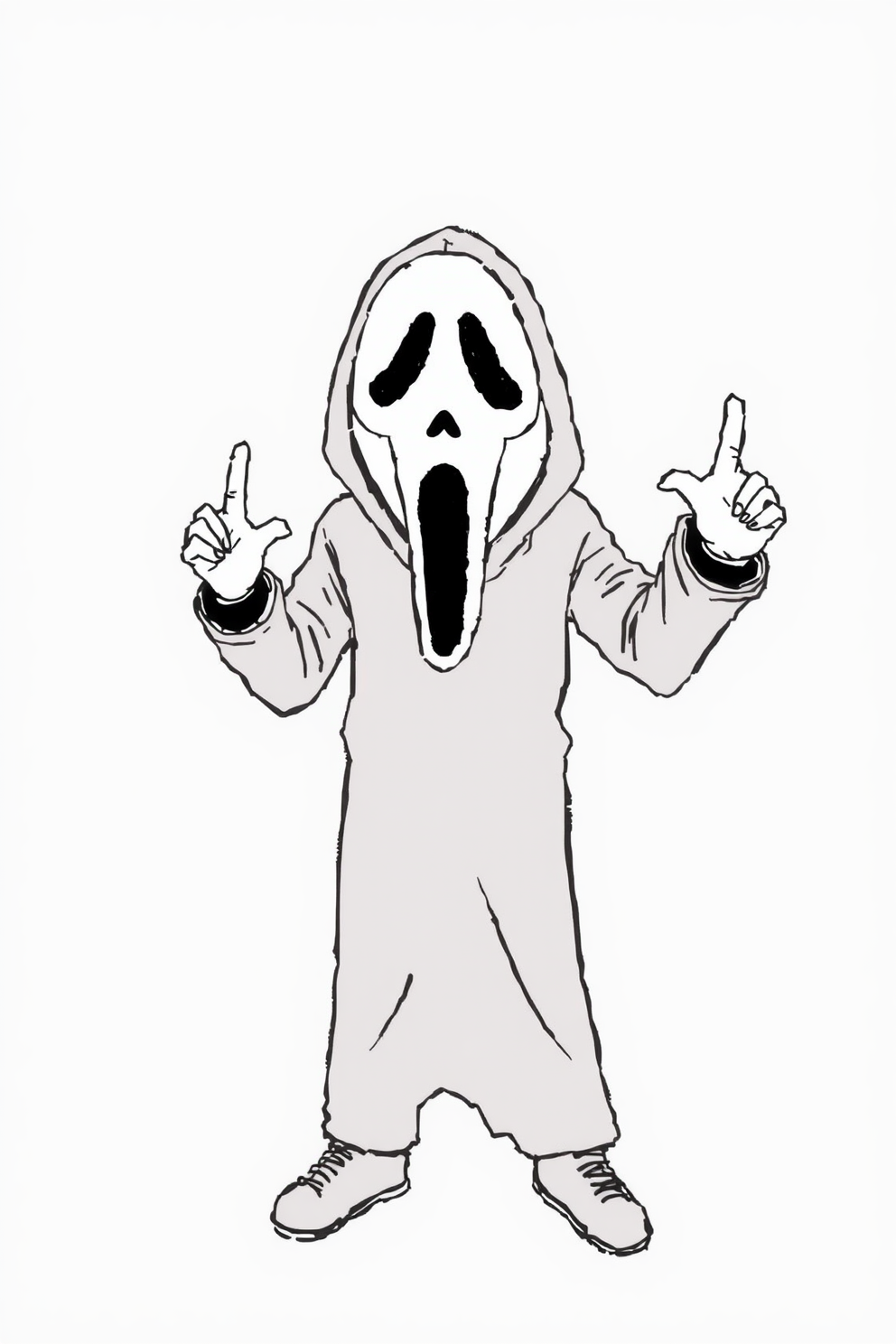 Ghostface doodle drawing