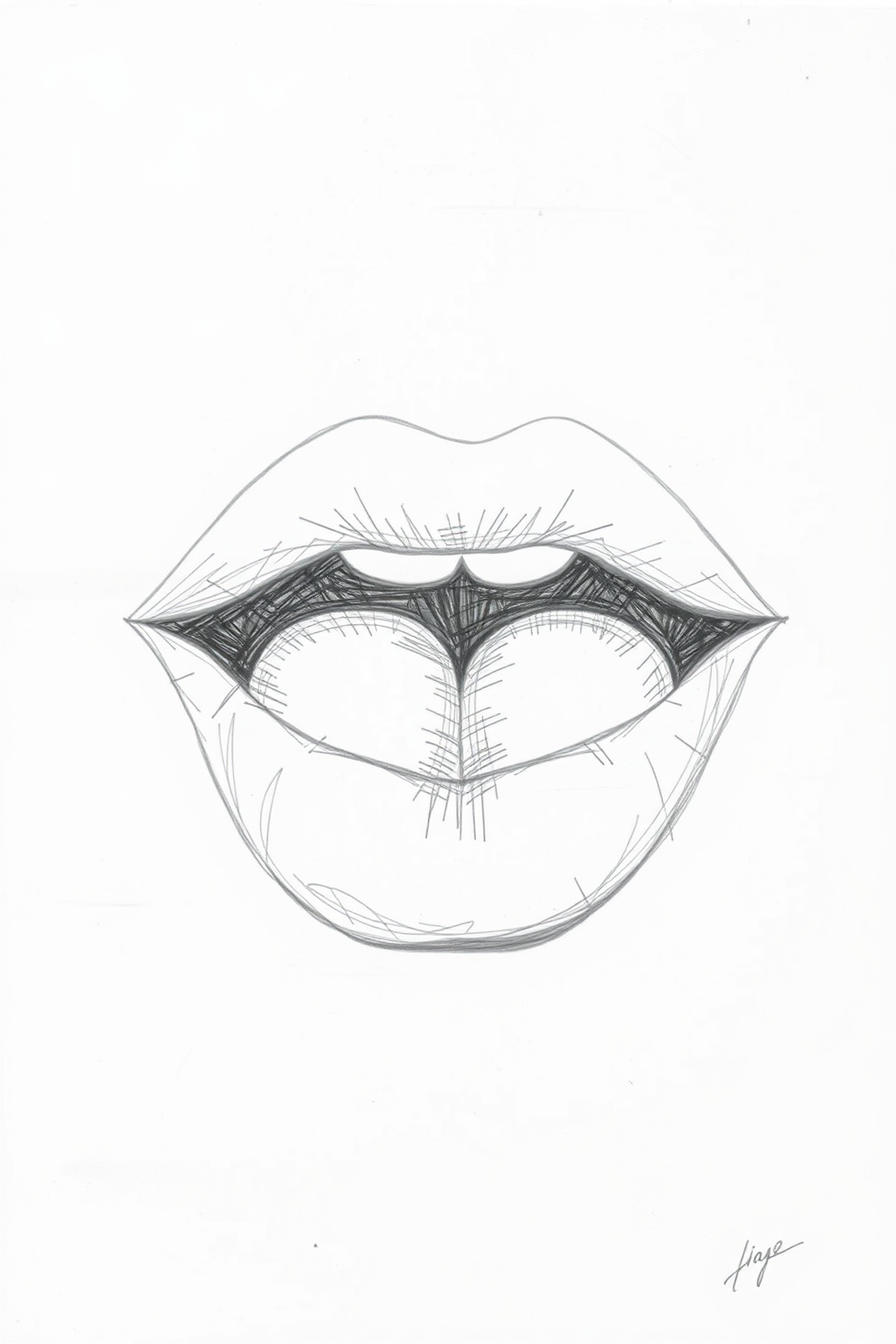 Line Drawing Mouth Drawing