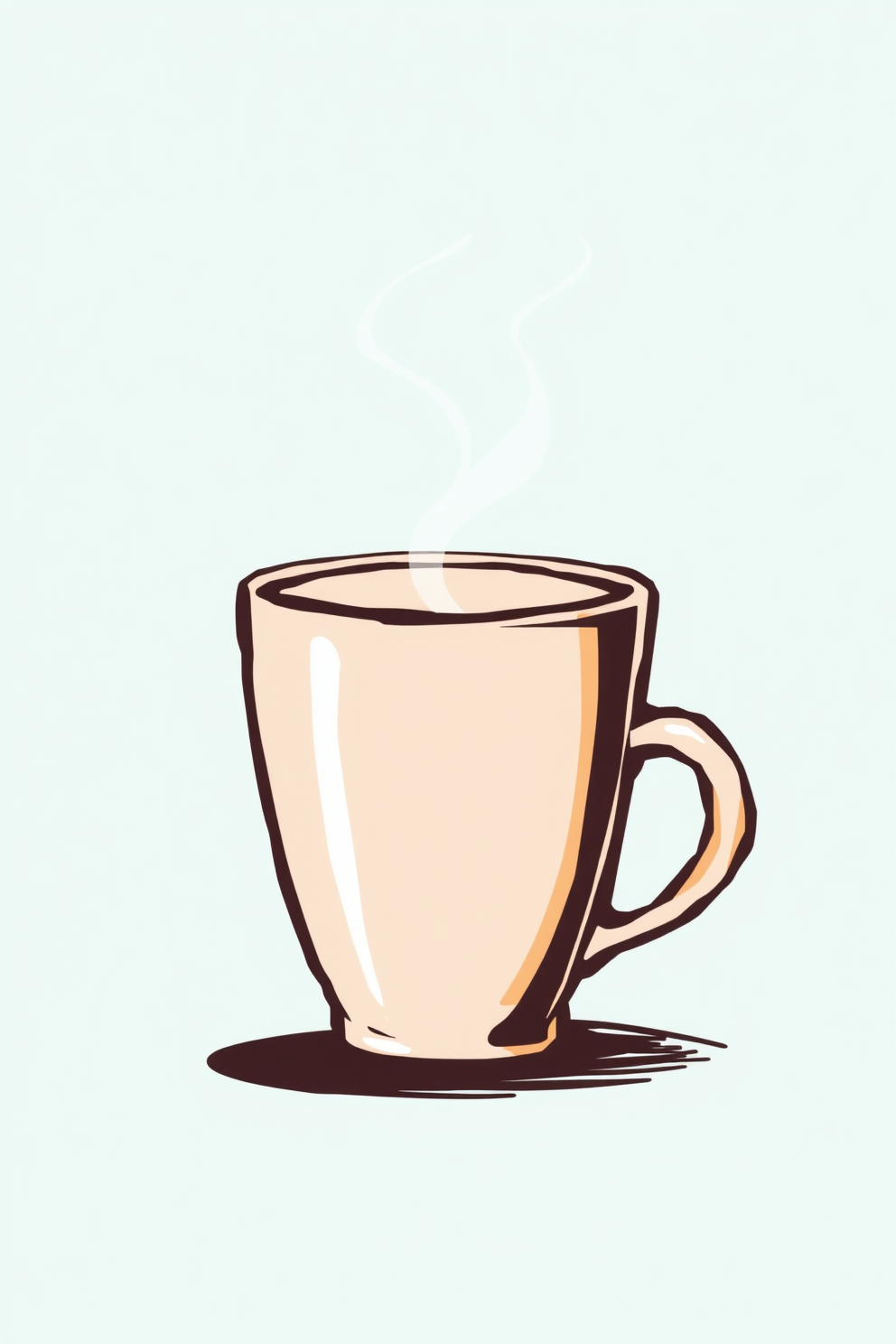 Minimalist Coffee Cup Drawing