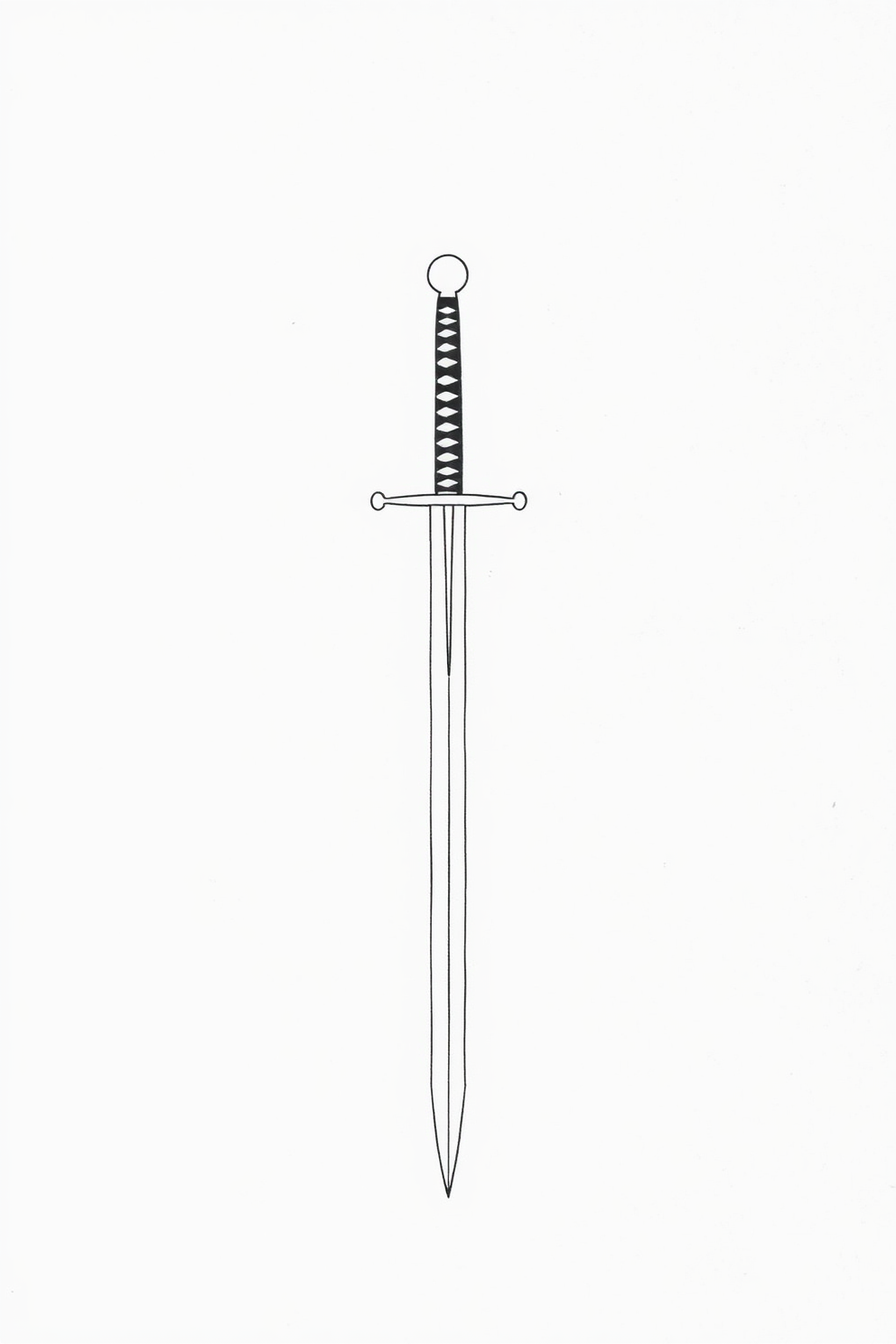 Minimalist Sword Drawing