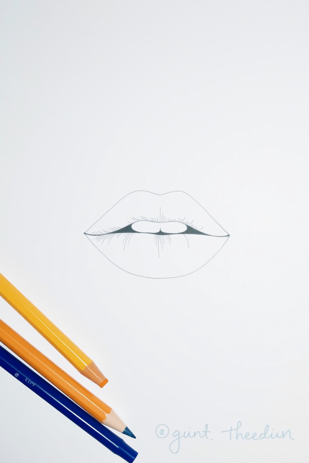 Monoline Mouth Drawing
