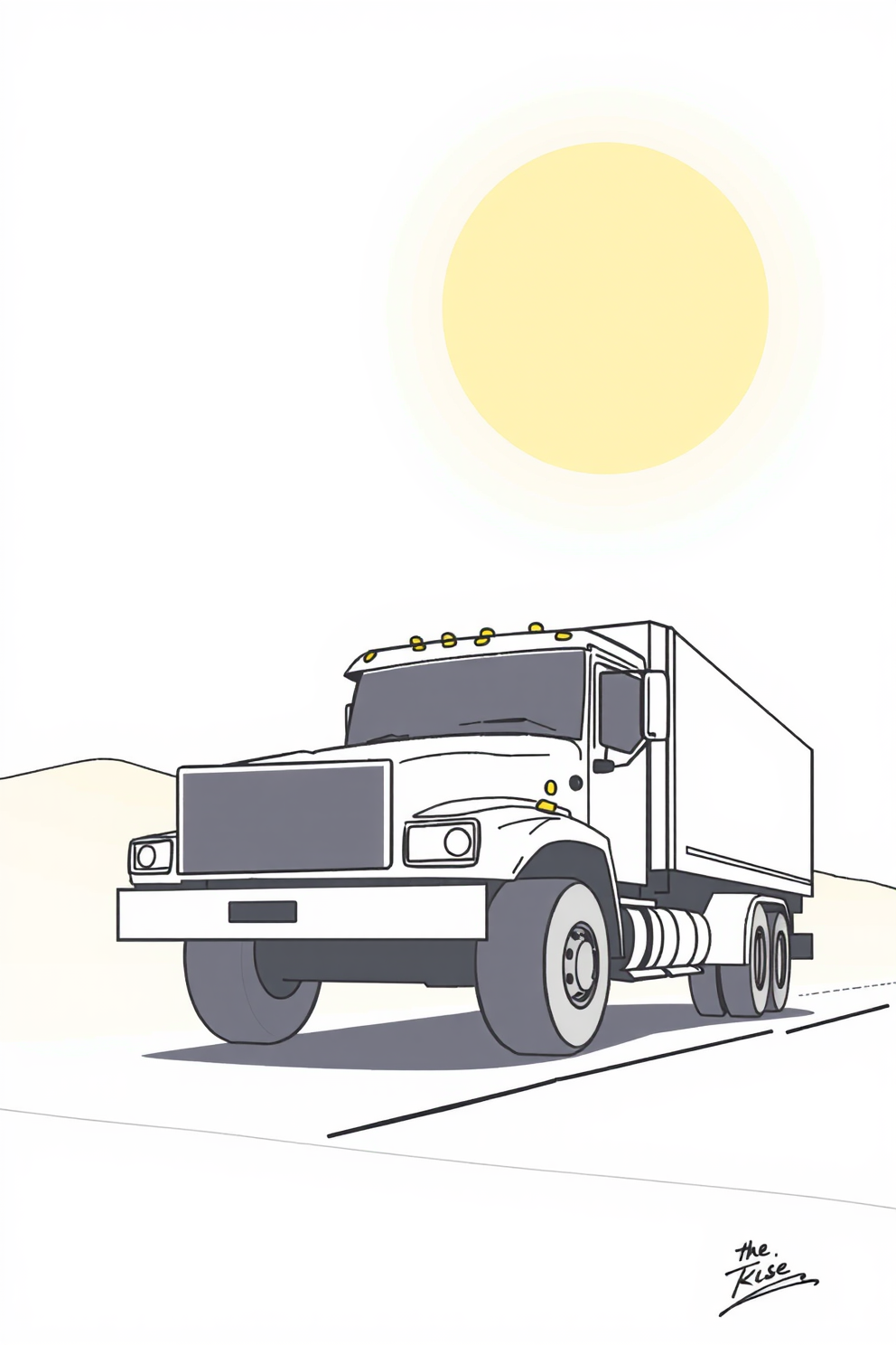 Monoline Truck Drawing