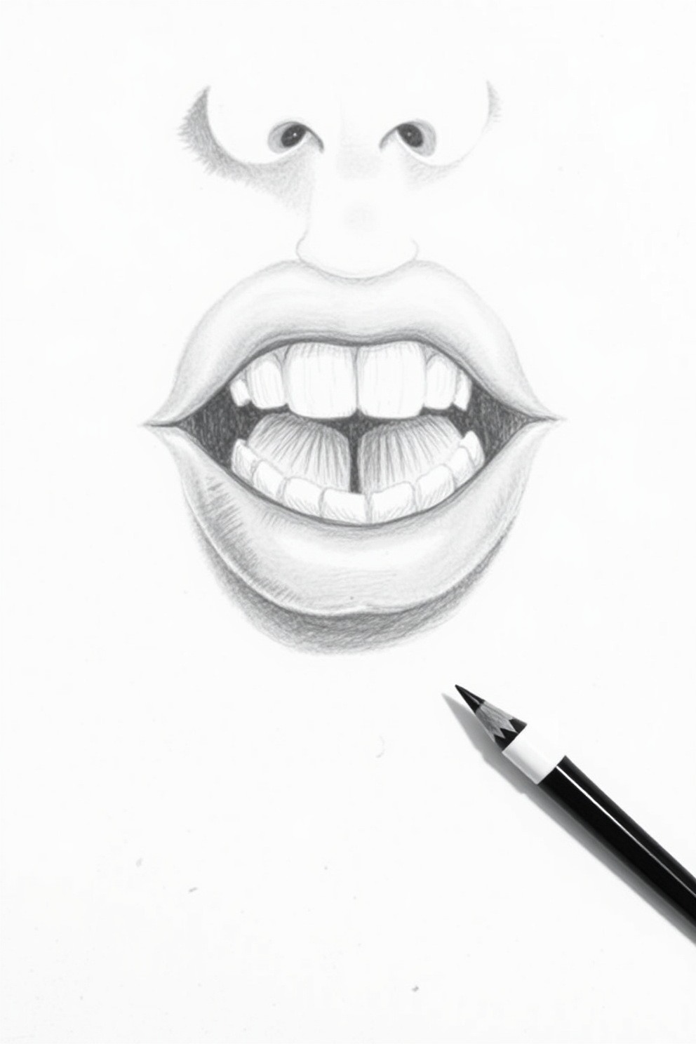 Realistic Mouth Drawing
