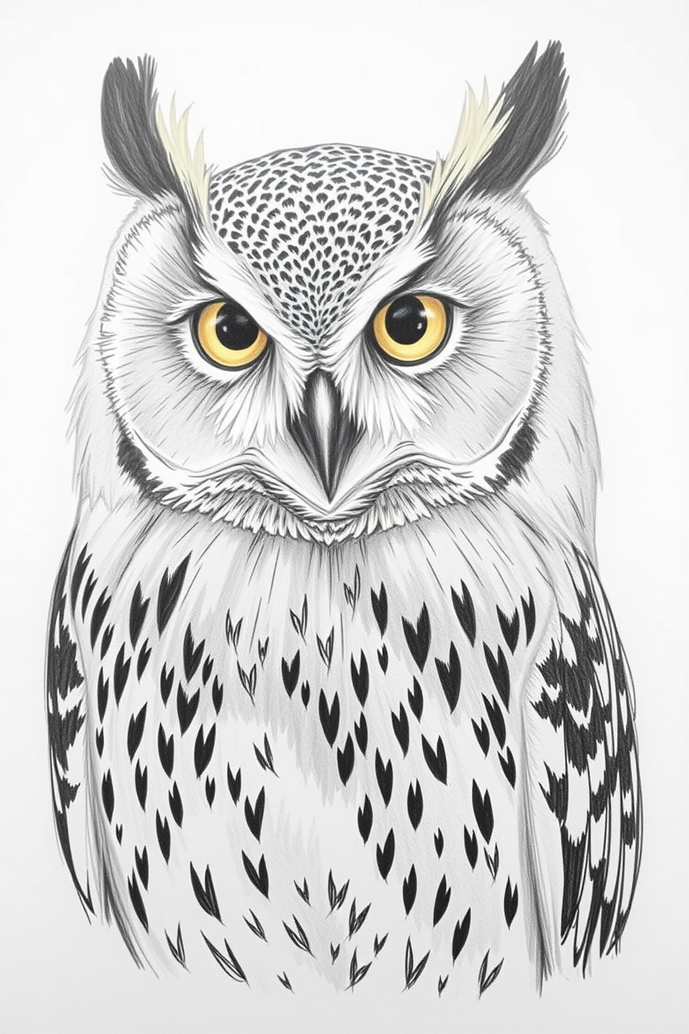 Realistic Owl Portrait Drawing