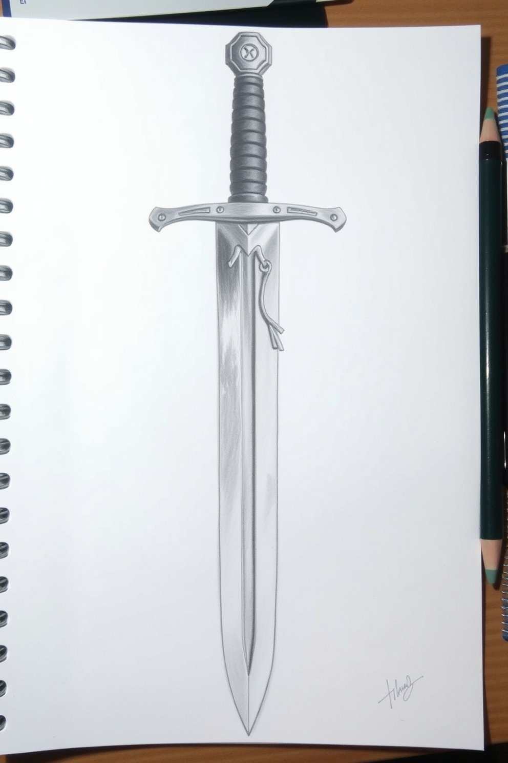 Realistic Sword Drawing