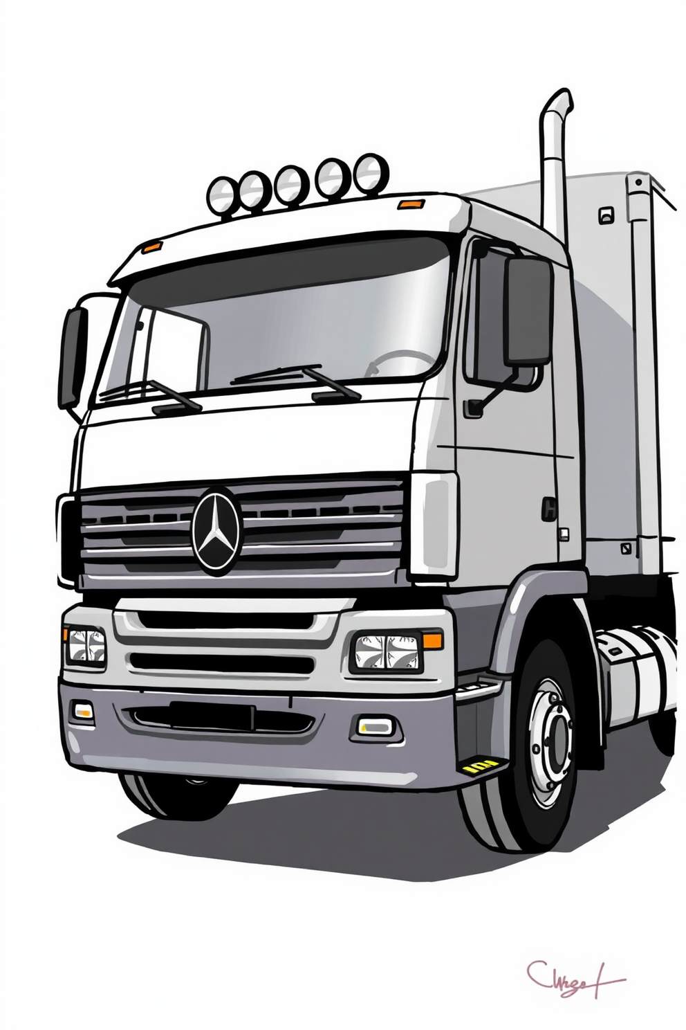 Realistic Truck Drawing