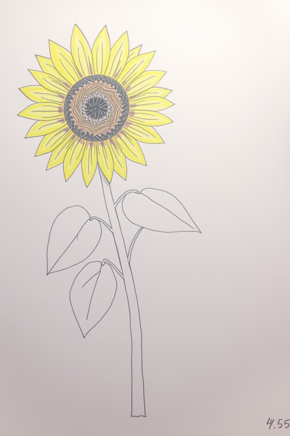 Sunflower drawing