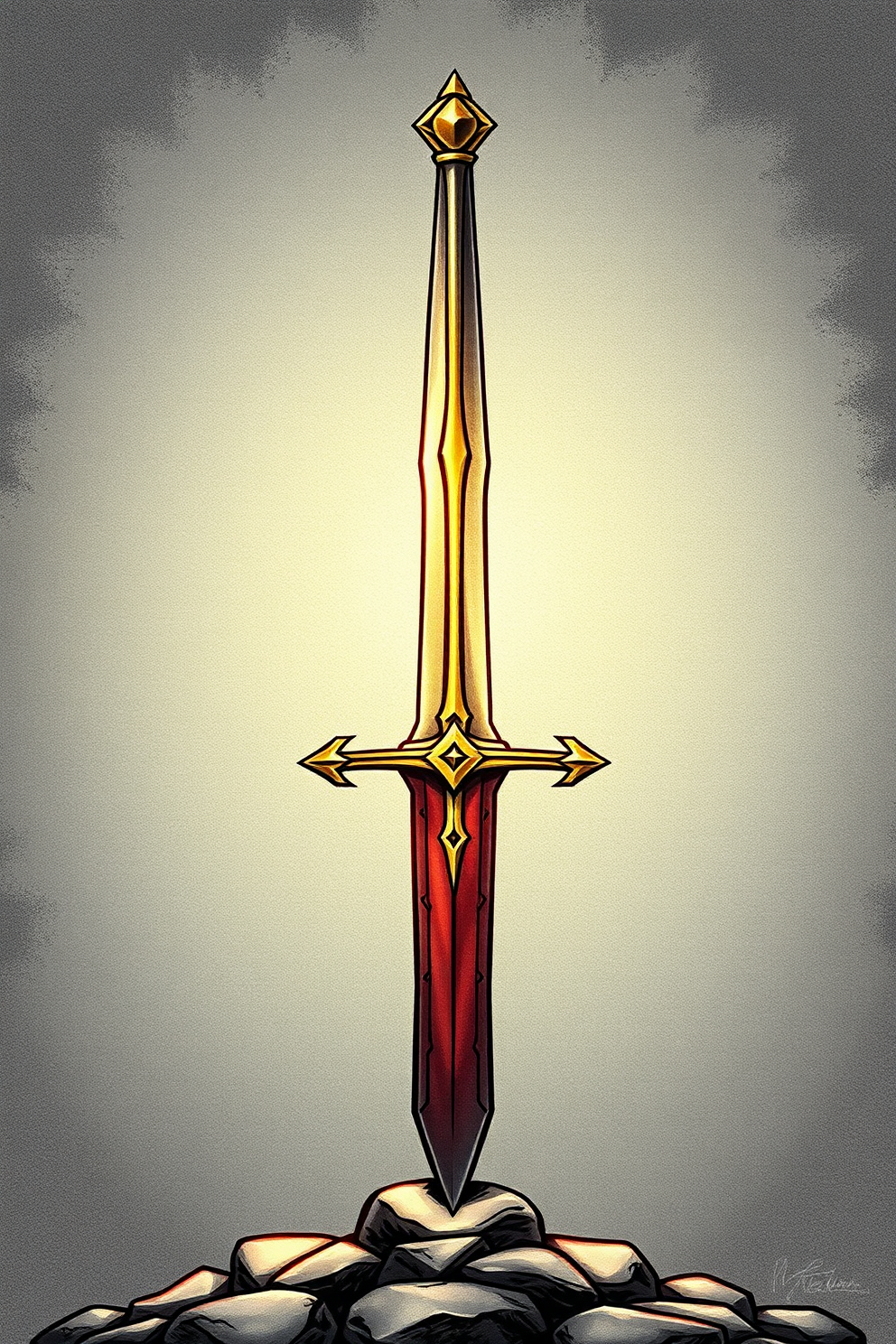 Sword in a Stone Drawing