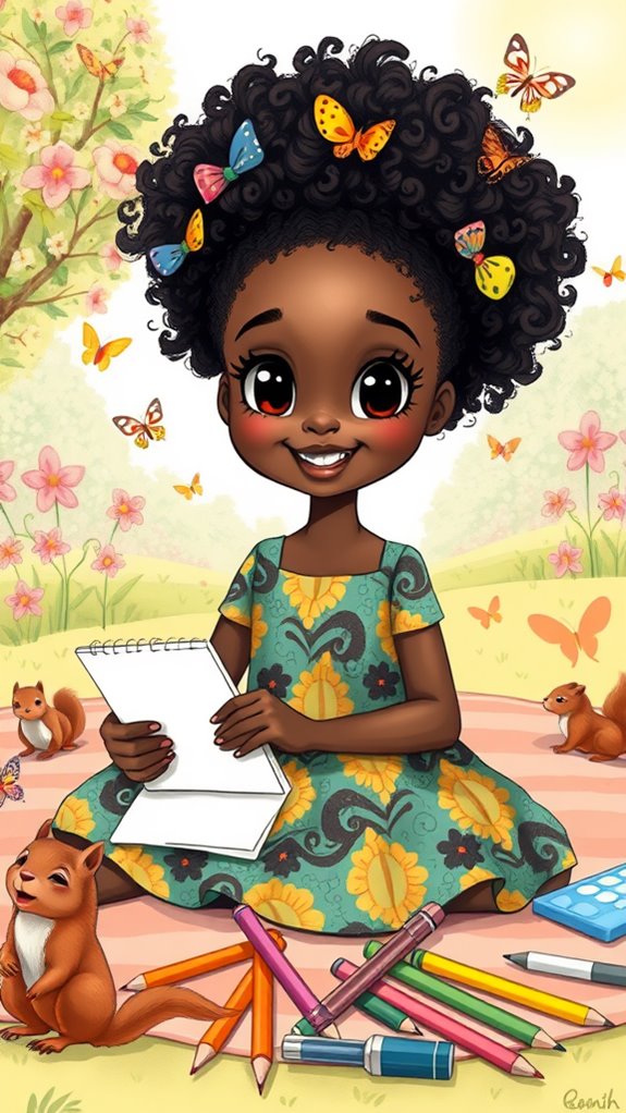 adorable african american art