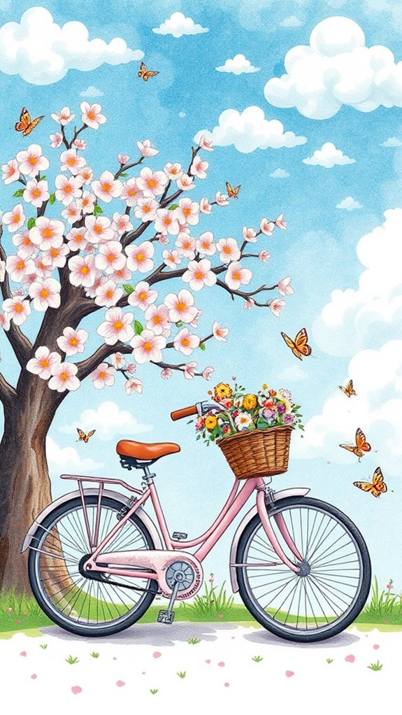 adorable bicycle illustration