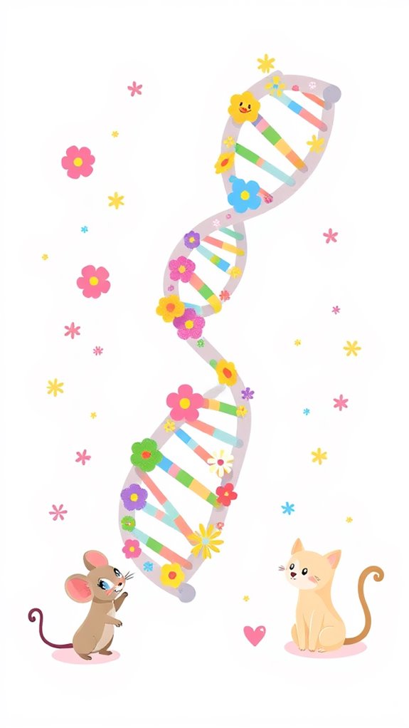adorable dna illustration