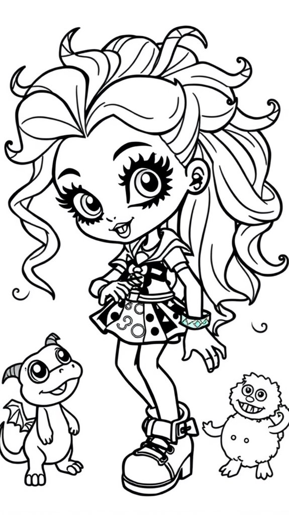 adorable monster high coloring