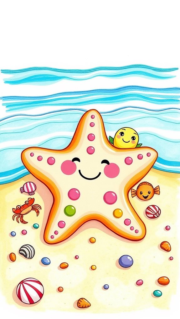adorable starfish illustration design