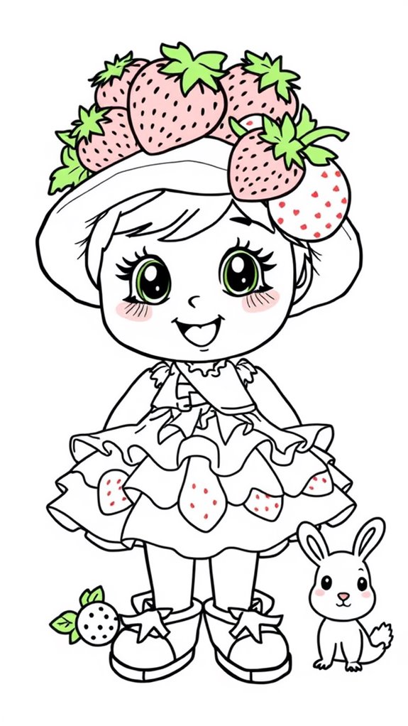 12 Free Printable Strawberry Shortcake Coloring Pages to Enjoy