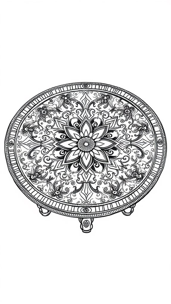 artistic patterned table design