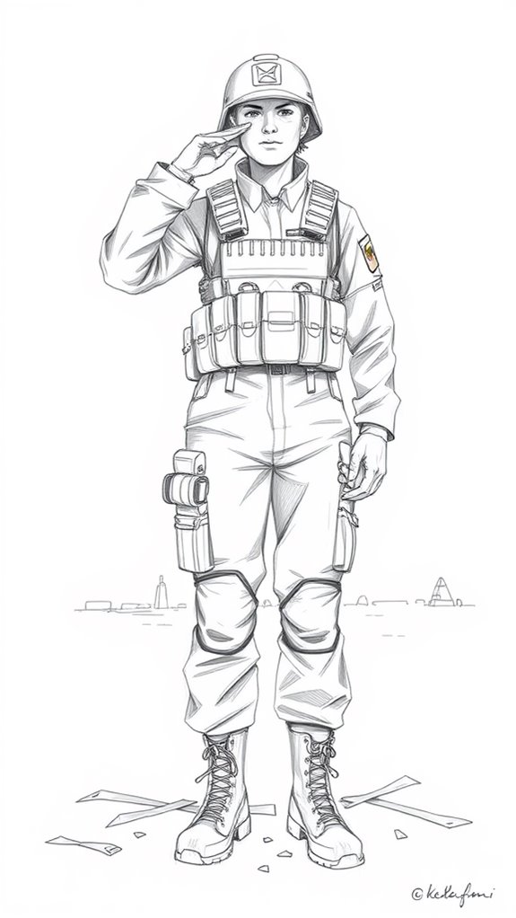 artistic representation of soldier
