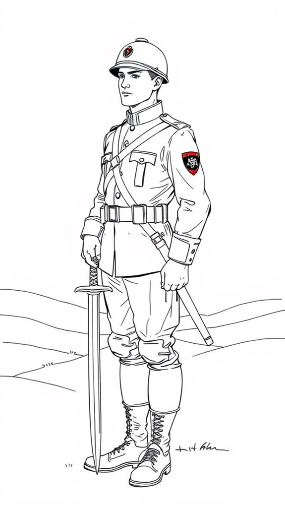 artistic representation of soldier