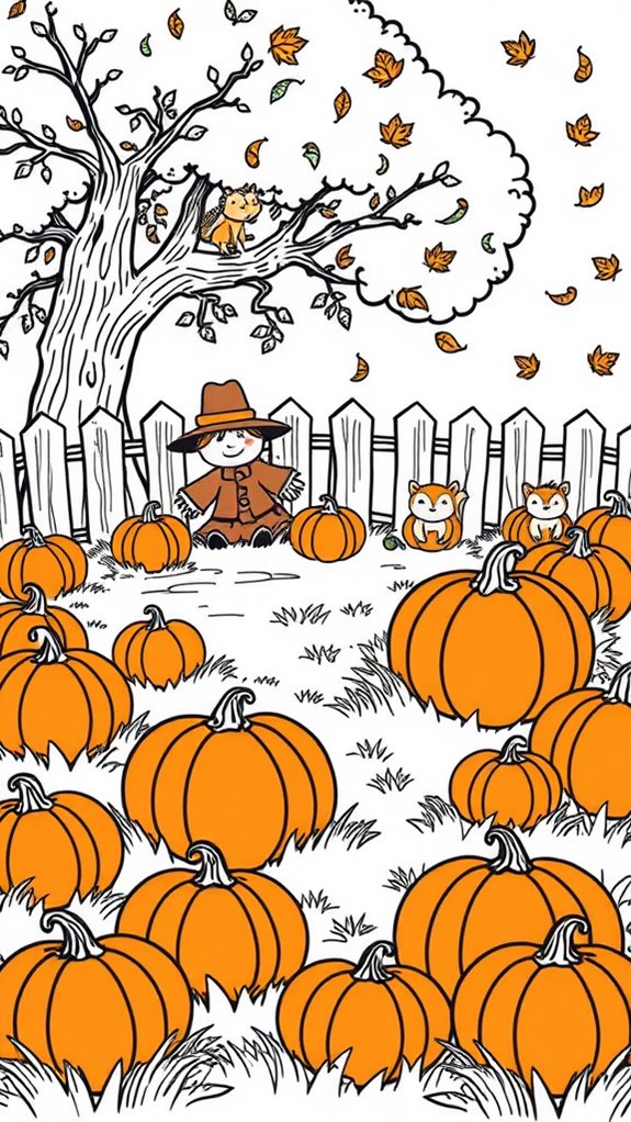 autumn pumpkin coloring fun