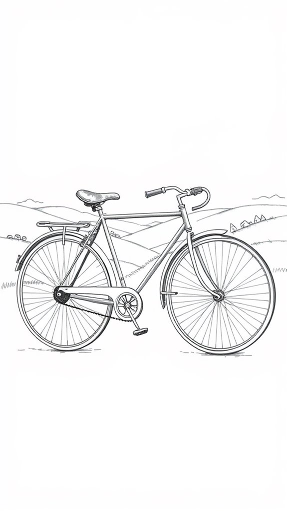 basic bike sketch outline