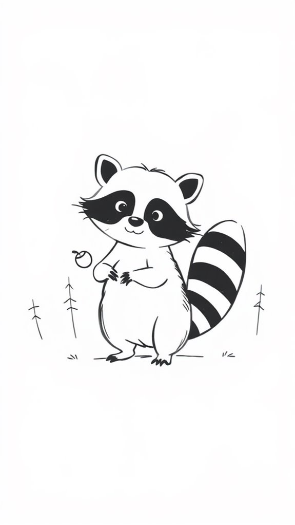 basic raccoon illustration guide