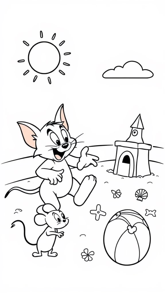 beach themed tom and jerry