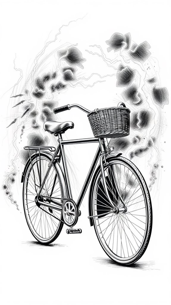 bicycle featuring lightning design