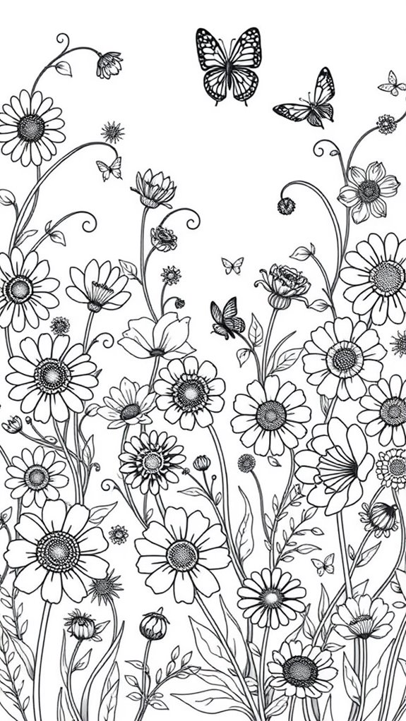 botanical art coloring activity
