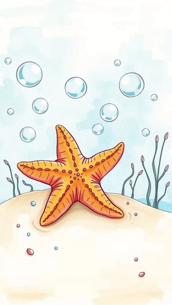 bubbly starfish art creation
