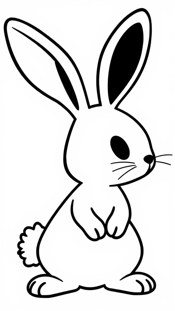 bunny coloring page design