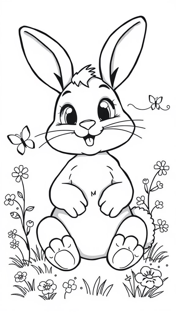 bunny coloring page fun