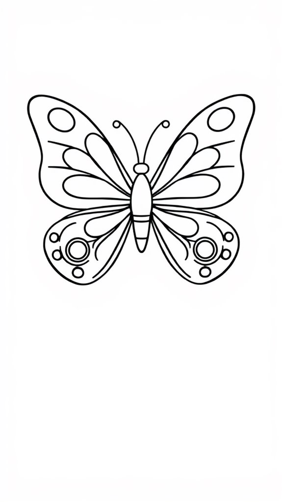 butterfly coloring page design
